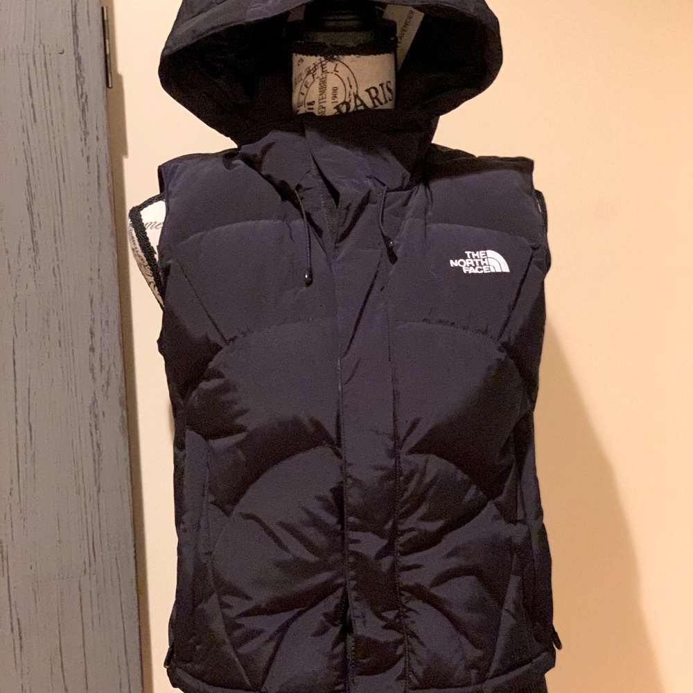 Northface vest, down filled, water proof with hood. In perfect condition.